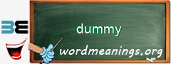 WordMeaning blackboard for dummy